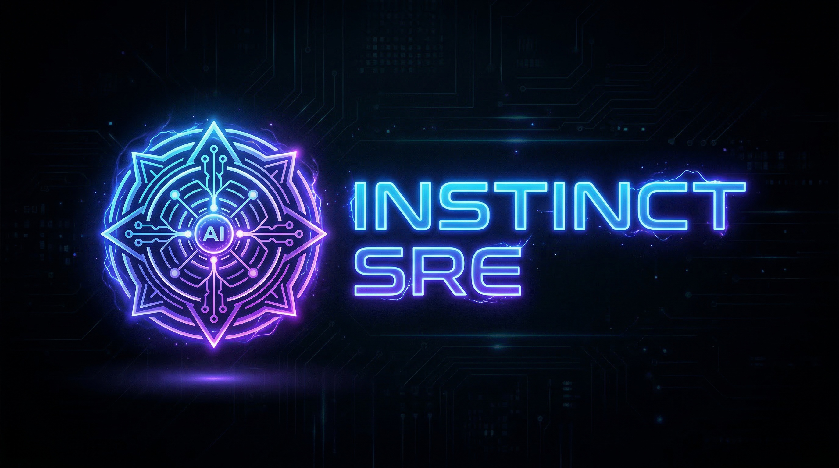 Instinct SRE brand identity — cyberpunk visual accent